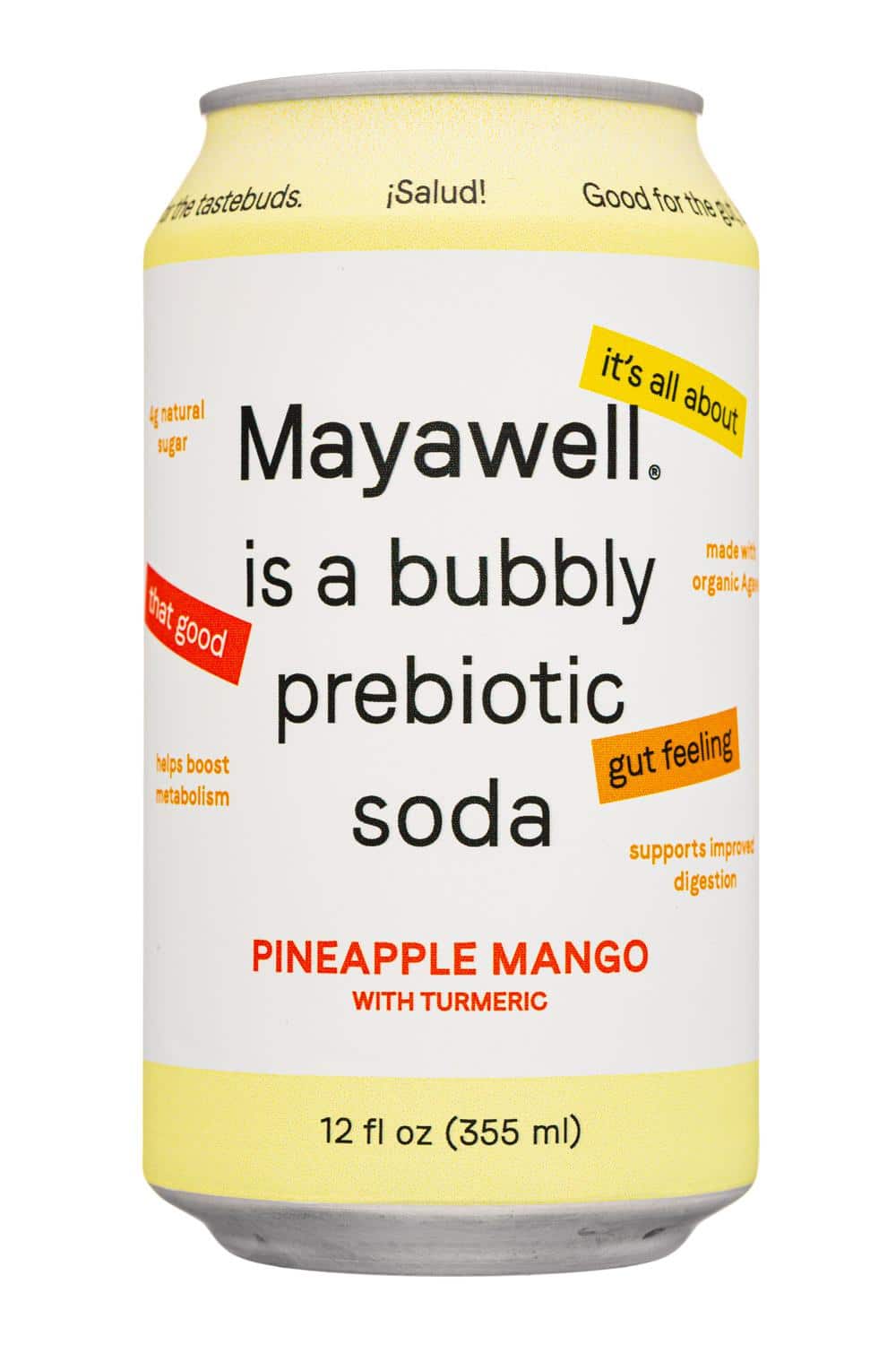 Sparkling Prebiotic Soda - Pineapple Mango with Turmeric (2022)