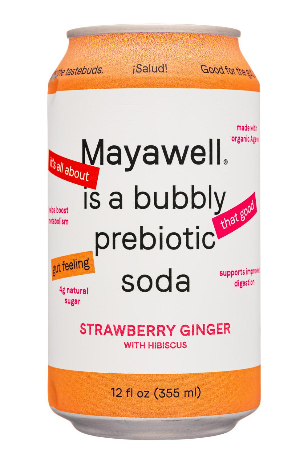 Sparkling Prebiotic Soda - Strawberry Ginger with Hibiscus (2022)