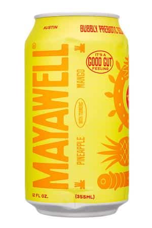 Mayawell: Mayawell-12oz-2023-Prebiotic-PineappleMango-Front