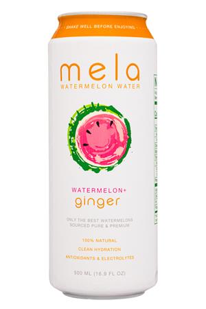 Mela Watermelon Water: Mela-16oz-2021-WatermelonWater-Ginger-Front