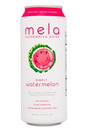 Mela Watermelon Water: Mela-16oz-2021-WatermelonWater-Front