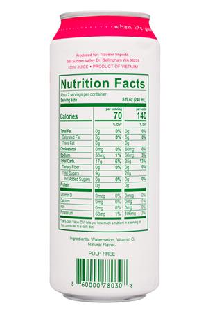 Mela Watermelon Water: Mela-16oz-2021-WatermelonWater-Facts