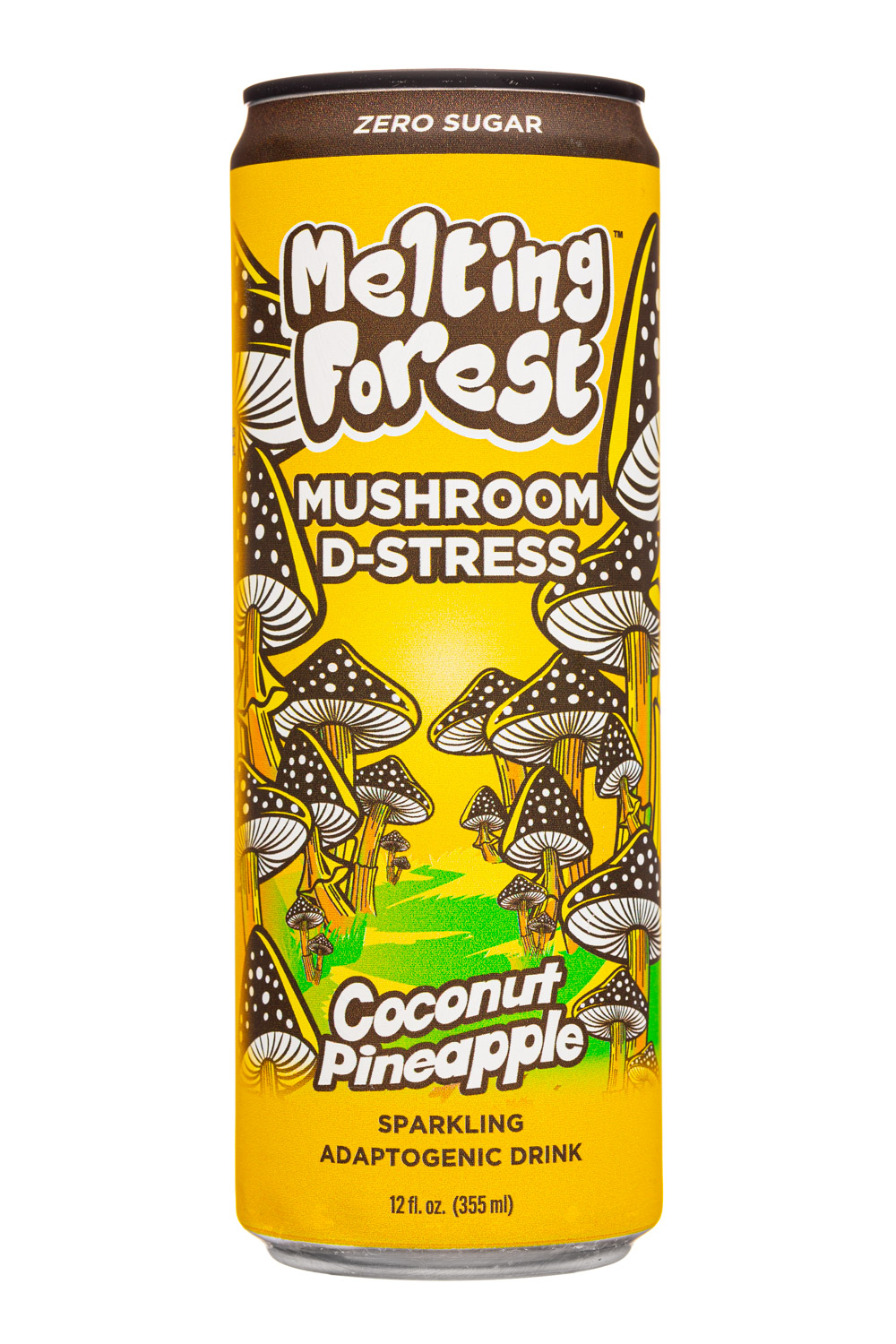 Melting Forest: MeltingForest-12oz-2024-MushEnergy-CoconutPine-Front