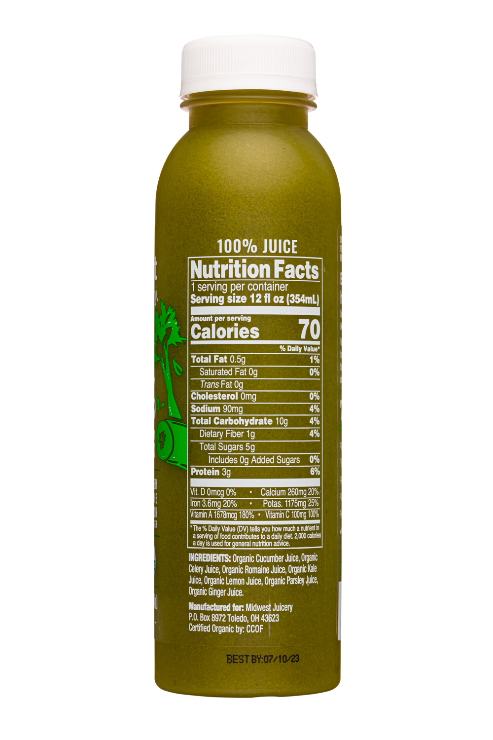 Midwest Juicery: MidwestJuicery-12oz-2023-AllGreens-Facts