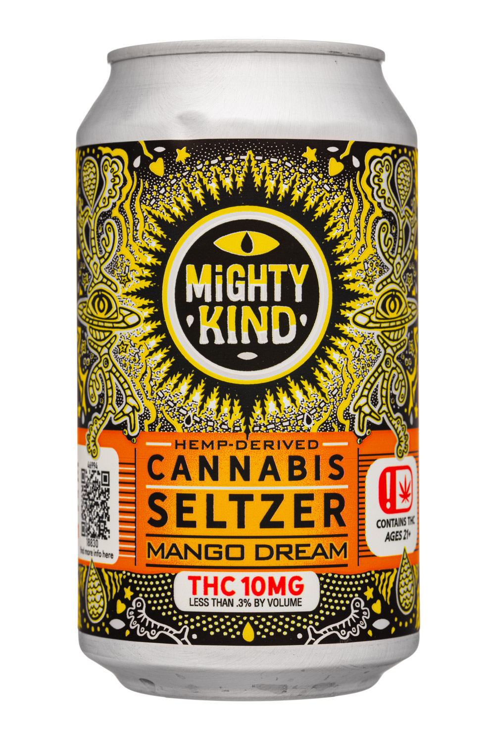MIGHTY KIND: MightyKind-12oz-2024-CannabisSeltzer-MangoDream-Front