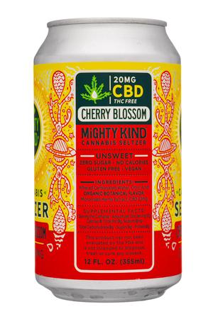 MIGHTY KIND: MightyKind-12oz-2024-CannabisSeltzer-CBD-CherryBlossom-Facts
