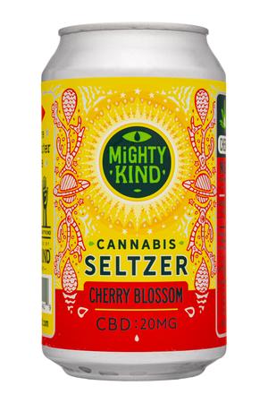 MIGHTY KIND: MightyKind-12oz-2024-CannabisSeltzer-CBD-CherryBlossom-Front