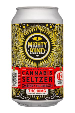 MIGHTY KIND: MightyKind-12oz-2024-CannabisSeltzer-CherryBlossom-Front