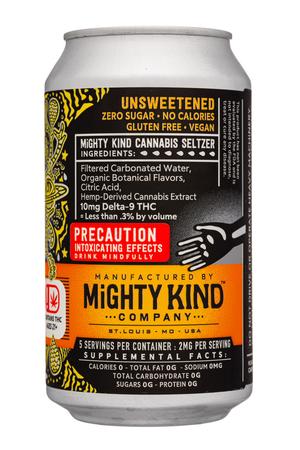 MIGHTY KIND: MightyKind-12oz-2024-CannabisSeltzer-MangoDream-Facts