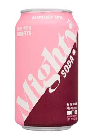 Mighty Soda: MightySoda-12oz-2024-Biotics-RaspRose-Front
