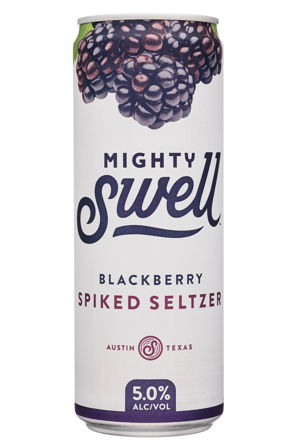 Mighty Swell: MightySwell-12oz-2020-SpikedSeltzer-Blackberry-Front