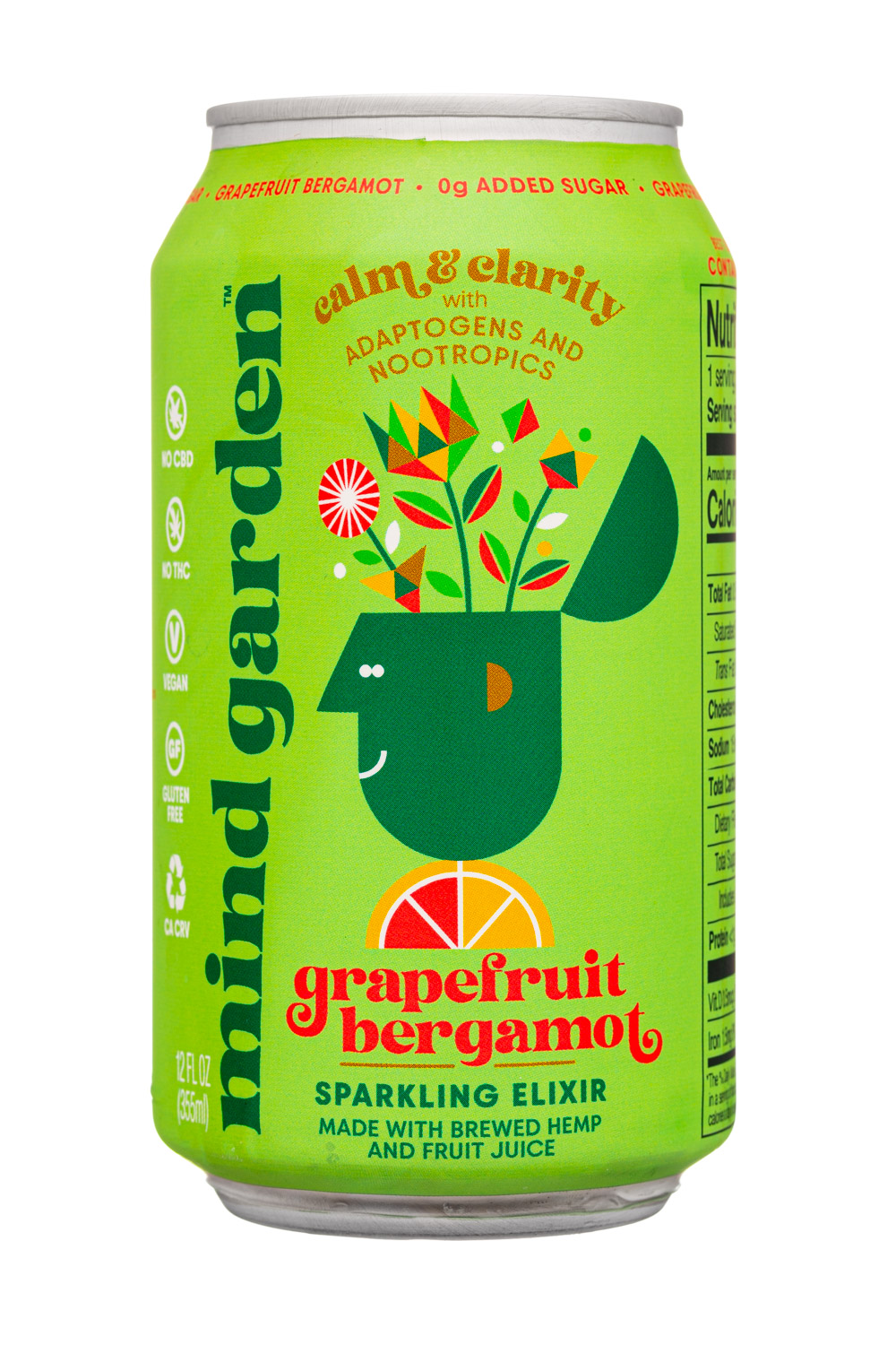 Mind Garden: MindGarden-2025-12oz-Elixer-GrapefruitBergamot-Front