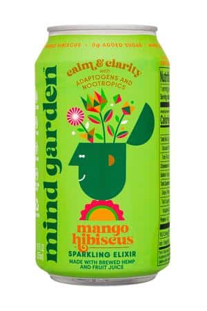 Mind Garden: MindGarden-2025-12oz-Elixer-MangoHibiscus-Front