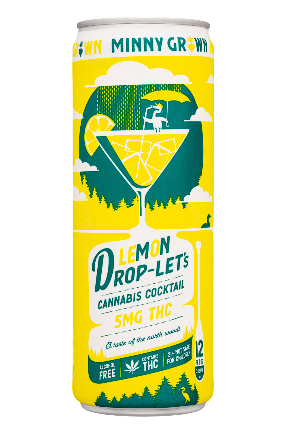 Minny Grown: MinnyGrown-12oz-2023-CannCocktail-LemonDroplets-Front