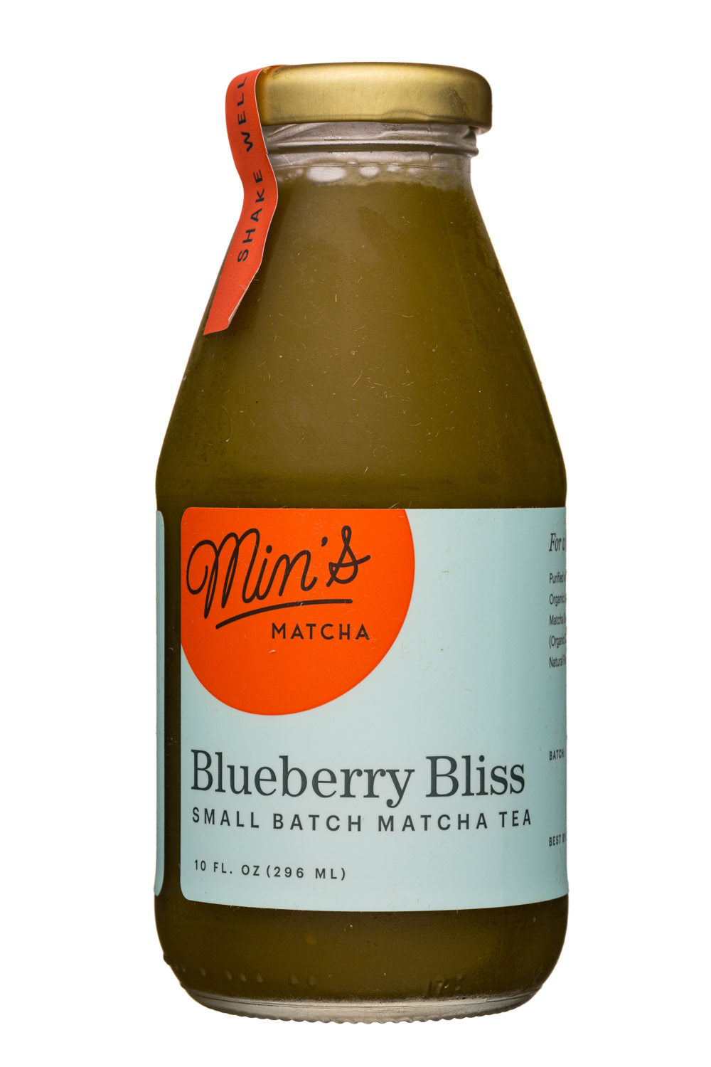 Min's MATCHA: MinsMatcha-10oz-MatchaTea-BluebBliss-Front