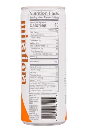 Miraflora Hemp Infusions: Miraflora-8oz-2020-HempInfusions-PeachGinger-Facts