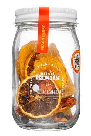 Mix'd Roots: MixdRoots-Jar-2023-AlcInfusion-PeachBerry