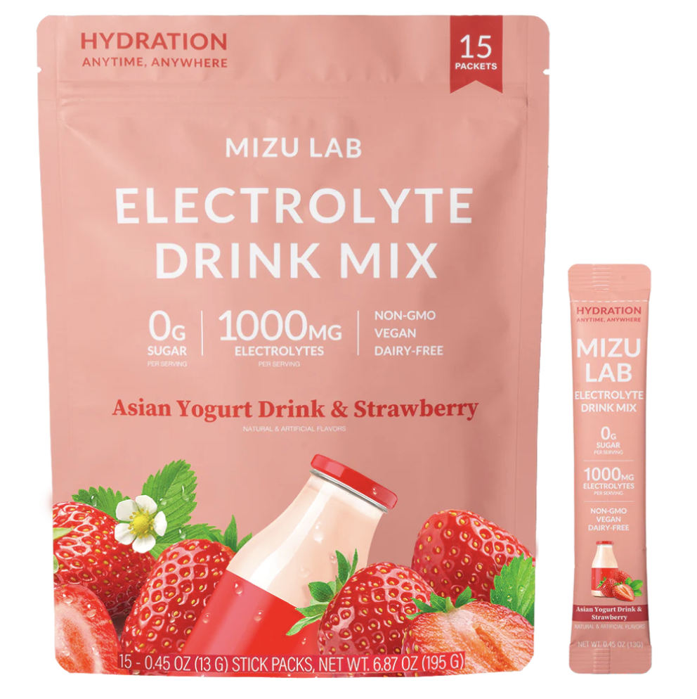 Mizu Lab: Photo of Asian Yogurt Drink & Strawberry Electrolyte Drink Mix | Zero Sugar - Mizu Lab (uploaded by company)