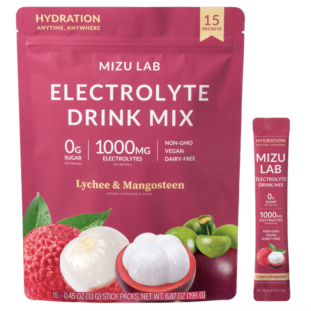 Mizu Lab: Photo of Lychee & Mangosteen Electrolyte Drink Mix | Zero Sugar - Mizu Lab (uploaded by company)