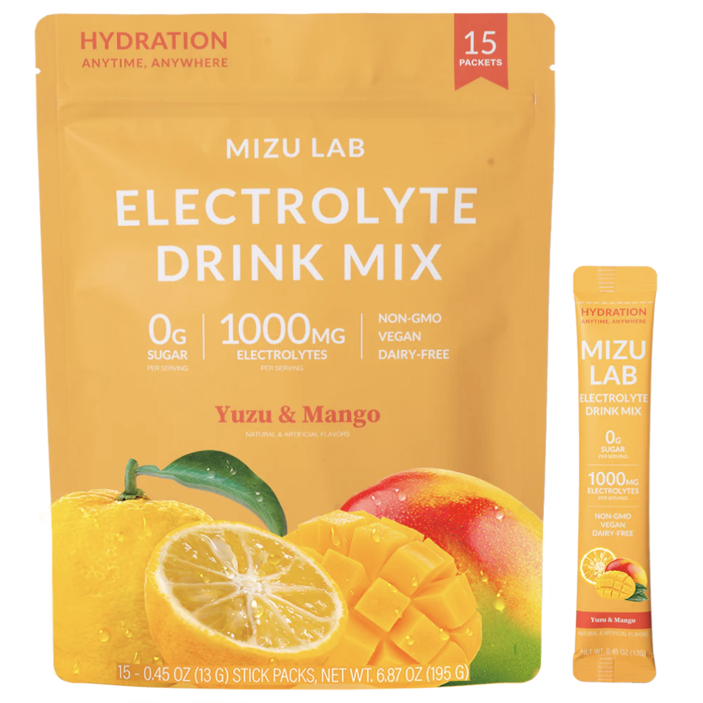 Mizu Lab: Photo of Yuzu & Mango Electrolyte Drink Mix | Zero Sugar - Mizu Lab (uploaded by company)
