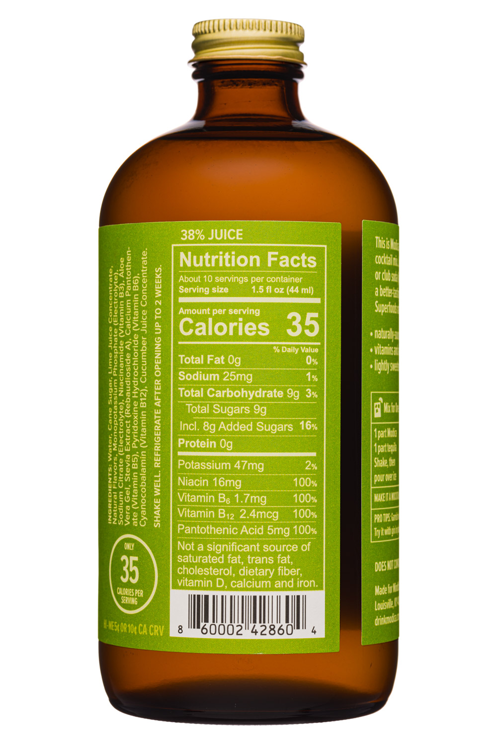 Modica: Modica-16oz-2020-CocktailMix-CucumberAloeMarg-Facts