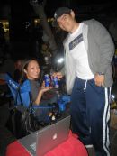 Mojo Energy Drink: Mojo at the iPhone line on 3rd st, Santa Monica
