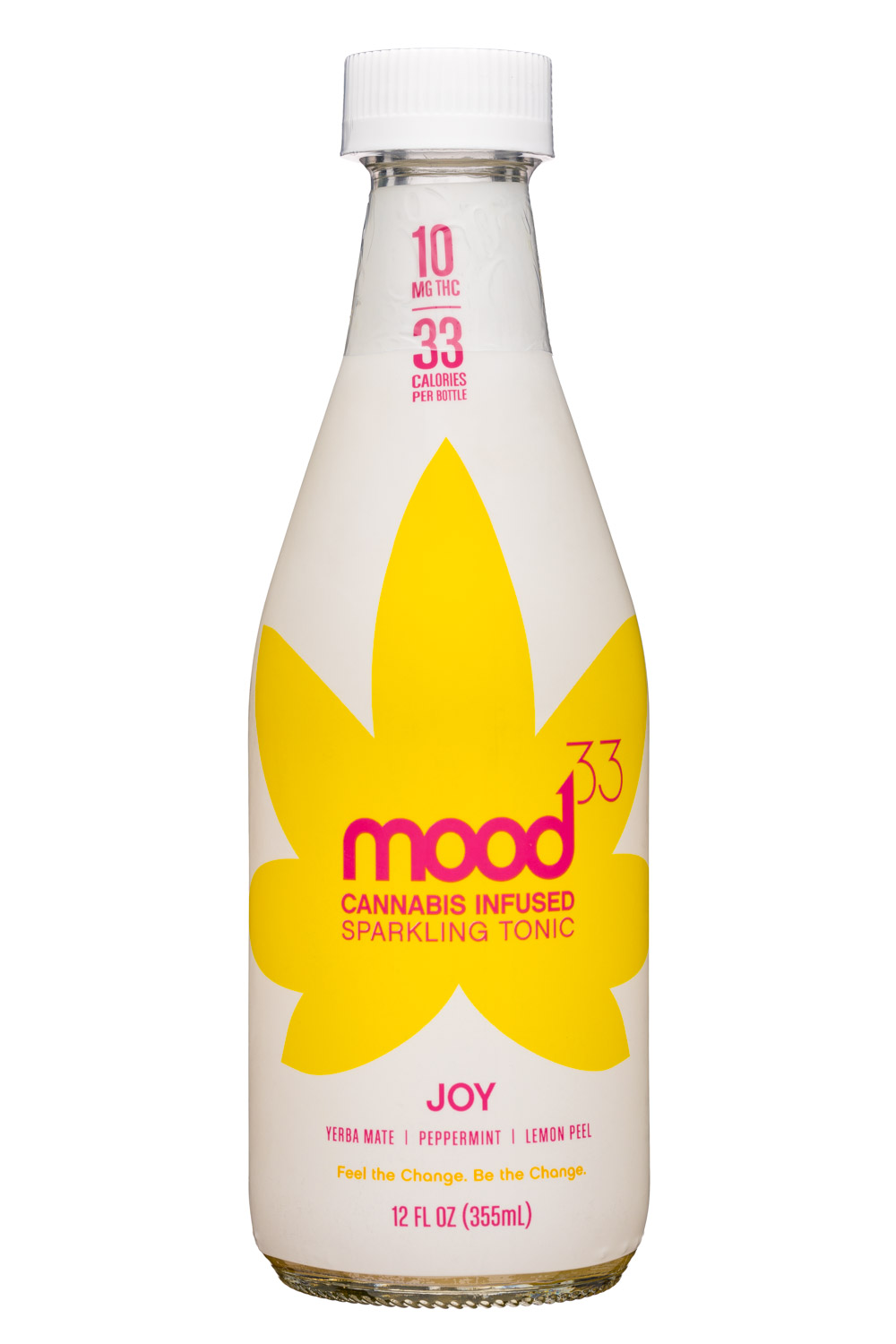 Mood33: Mood33-12oz-CannabisSparklingTonic-Joy-Front