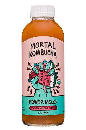 Mortal Kombucha: MortalKombucha-16oz-2021-Kombucha-PowerMelon-Front