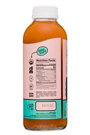 Mortal Kombucha: MortalKombucha-16oz-2021-Kombucha-PowerMelon-Facts