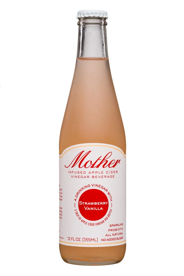 Mother Beverage: Mother-12oz-SparklingACV-StrawberryVanilla-Front