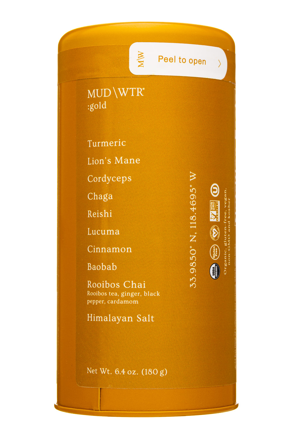 MUD\WTR: MUDWTR-6oz-2023-Powder-Gold-Front