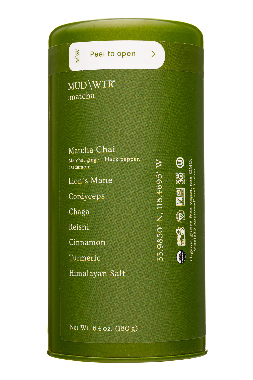 MUD\WTR: MUDWTR-6oz-2023-Powder-Matcha-Front