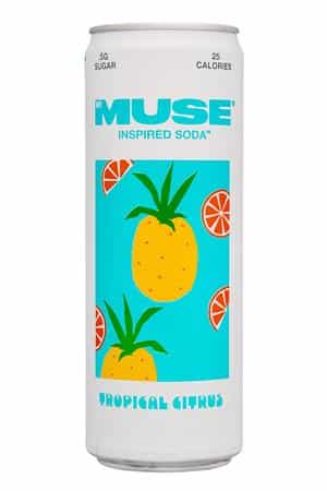 My Muse Organic: MyMuse-12oz-2024-Soda-TropicalCitrus-Front