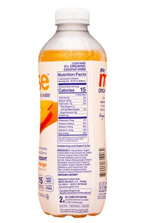 My Muse Organic: MyMuse-17oz-2021-EnhancedWater-PeachMango-Facts