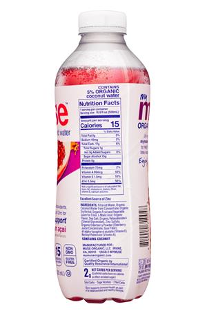 My Muse Organic: MyMuse-17oz-2021-EnhancedWater-BluebPomAcai-Facts