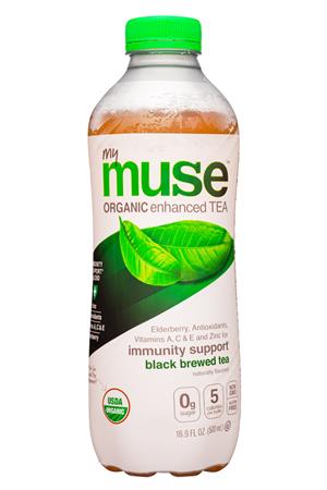 My Muse Organic: MyMuse-17oz-2021-EnhancedTea-BlackBrewed-Front