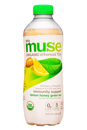 My Muse Organic: MyMuse-17oz-2021-EnhancedTea-LemonHoneyGreen-Front