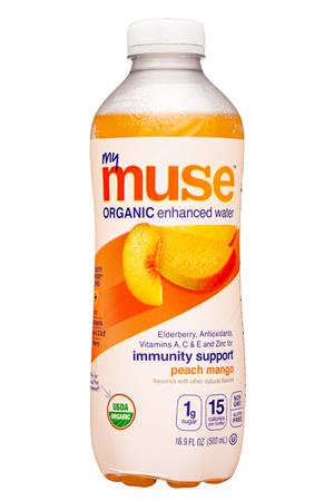 My Muse Organic: MyMuse-17oz-2021-EnhancedWater-PeachMango-Front