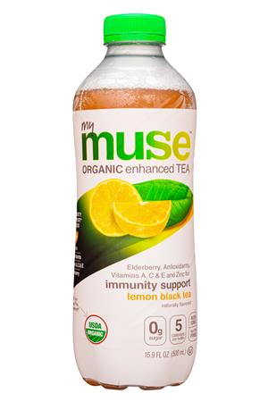 My Muse Organic: MyMuse-17oz-2021-EnhancedTea-LemonBlack-Front