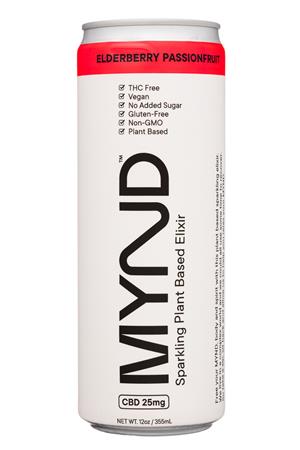 MYND Sparkling Plant Based Elixir: MYND-12oz-2021-SparklingPBElixer-ElderberryPassion-Front