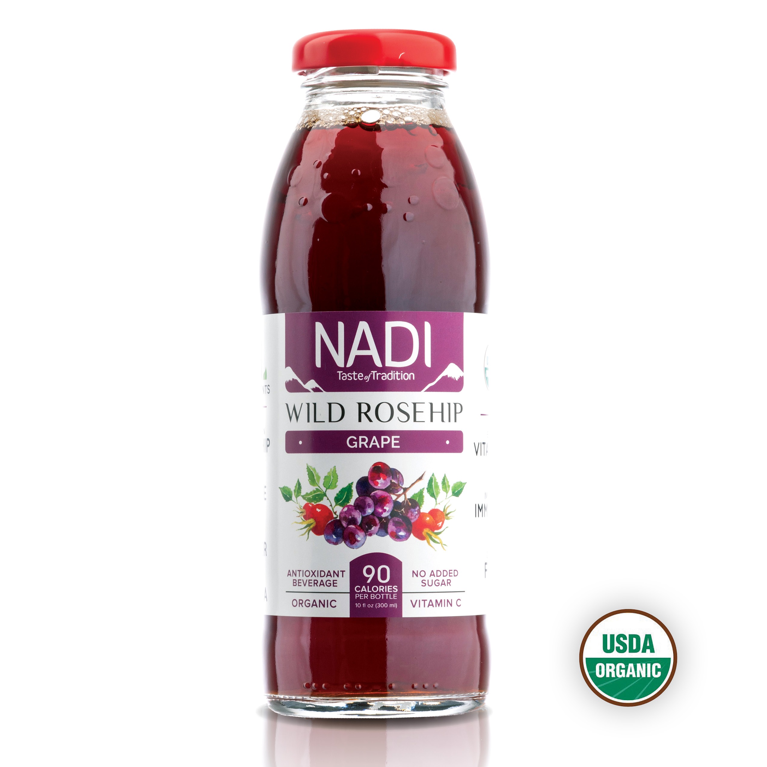 Organic Wild Rosehip Grape Antioxidant Beverage