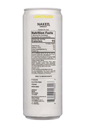 Naked Nutrition: NakedNutrition-12oz-2025-Energy-Lemonade-Facts