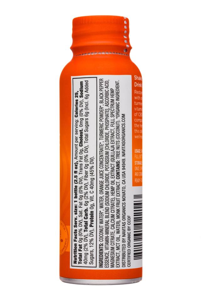 Navitas Organics - CBD: Navitas-3oz-Shot-WellnessCBD-Restore-Facts