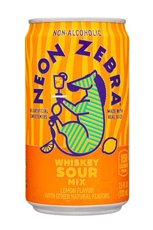 Neon Zebra Mixers: NeonZebra-8oz-2021-Mix-WhiskeySour-Front