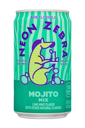 Neon Zebra Mixers: NeonZebra-8oz-2021-Mix-Mojito-Front