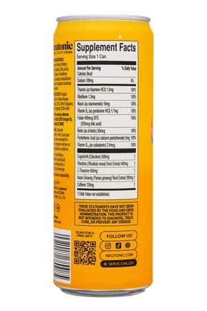 Neutonic: Neutonic-12oz-2025-Productivity-OrangeSunrise-Facts