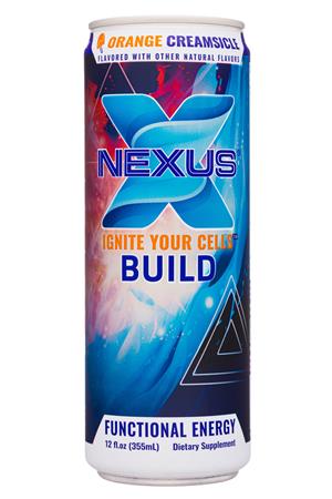 Nexus Energy Drinks: Nexus-12oz-2020-FunctEnergy-OrangeCream-Front