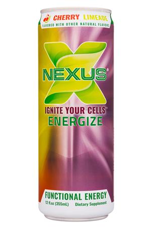 Nexus Energy Drinks: Nexus-12oz-2020-FunctEnergy-CherryLimeade-Front