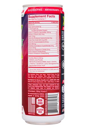 Nexus Energy Drinks: Nexus-12oz-2020-FunctEnergy-JuicyWater-Facts