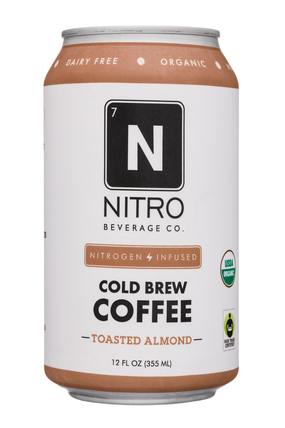 Nitro Beverage Co: NitroBevCo-12oz-ColdBrewCoffee-ToastedAlmond-Front
